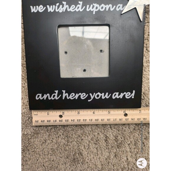 Mudpie Picture Frame Star Black Baby Table Decor - Picture 3 of 10